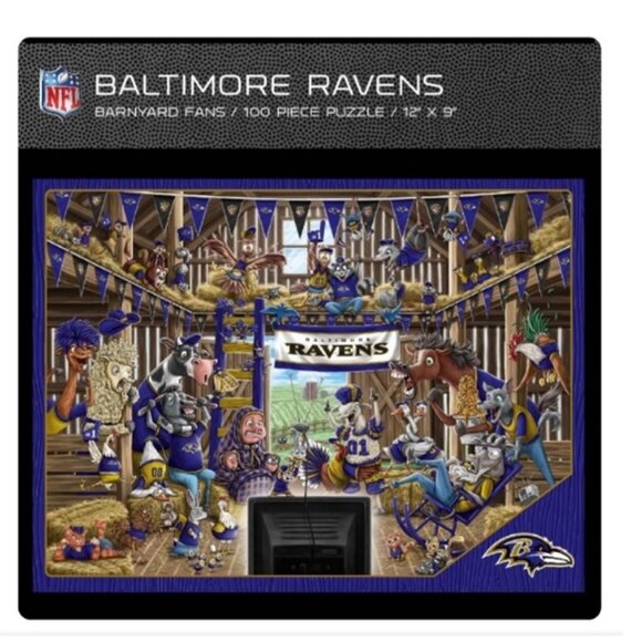 Baltimore Ravens Little People Flock + 4 Puzzles - Picture 6 of 6